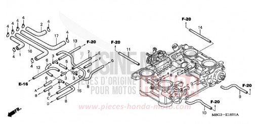 DROSSELKLAPPENGEHAEUSE (LEITUNGSNETZ) VFR800FIW de 1998